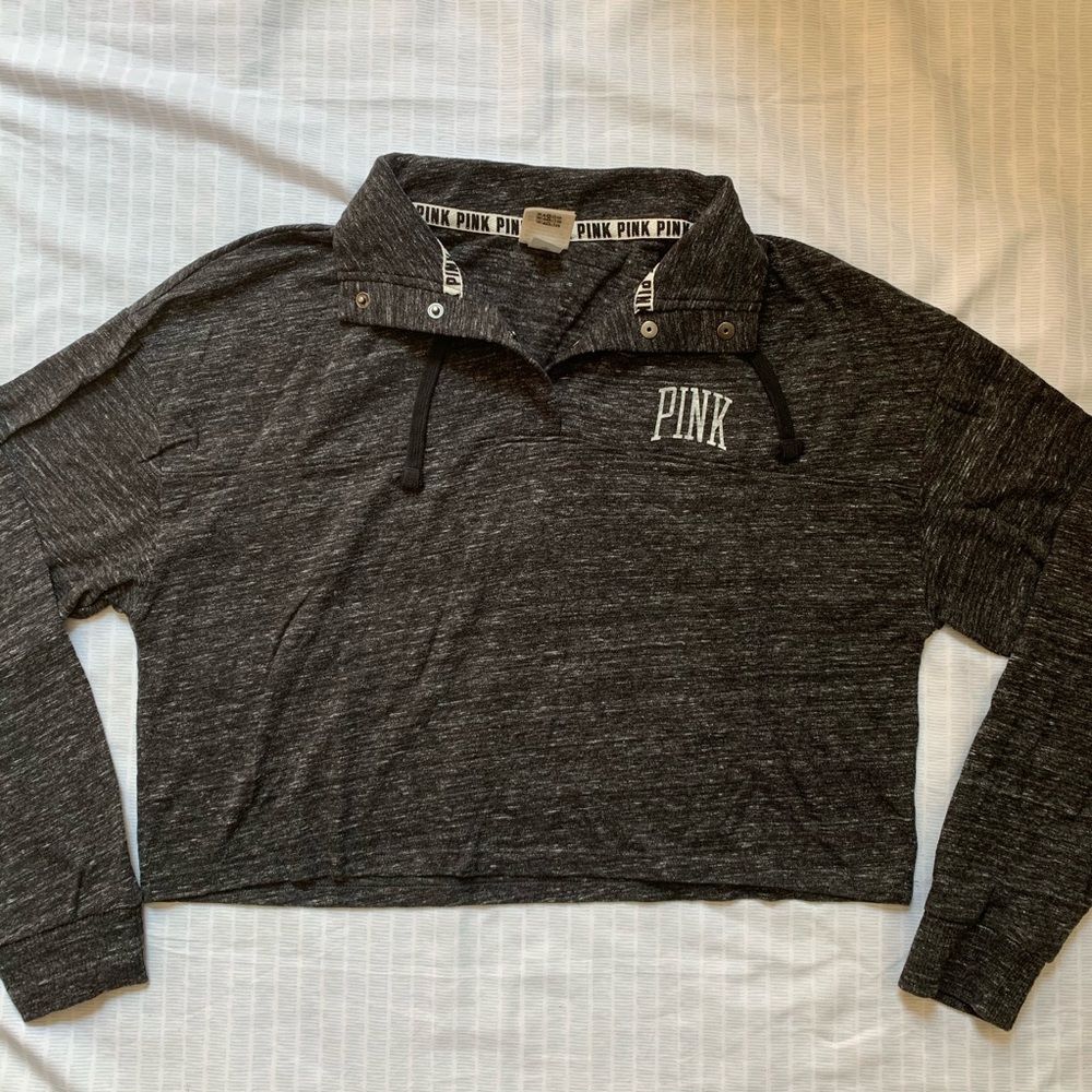 Gray cropped hoodie